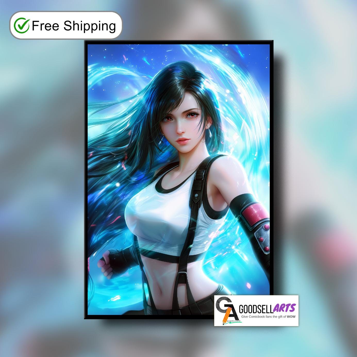 Tifa Lockhart Poster | Final Fantasy Poster | FF7 Remake | Gaming Decor | Gamer Gift | Video Game decor | Tifa Lockhart Art Print