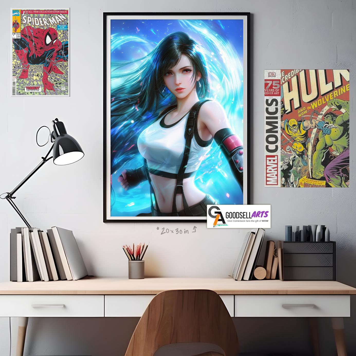 Tifa Lockhart Poster | Final Fantasy Poster | FF7 Remake | Gaming Decor | Gamer Gift | Video Game decor | Tifa Lockhart Art Print