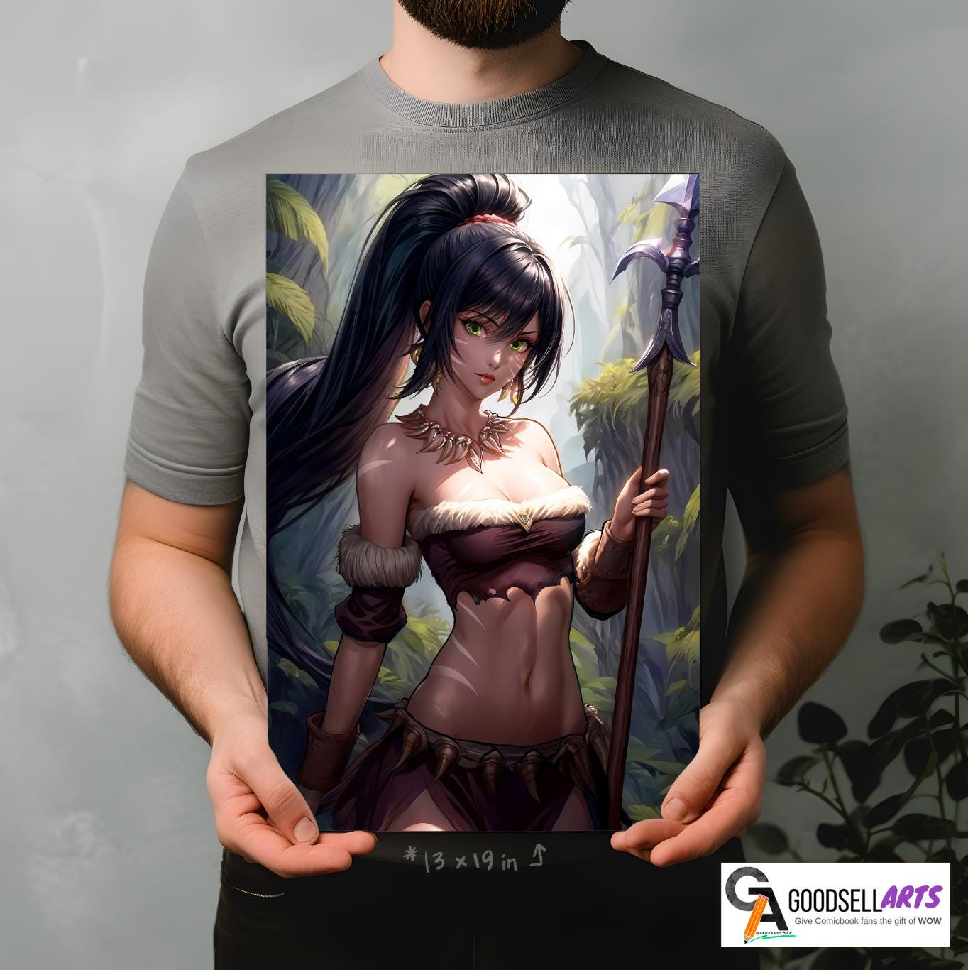 Nidalee League of Legends poster, LoL wall art print, Video Game room decor, League of legends gift, LoL fanart, Nidalee Champion gift