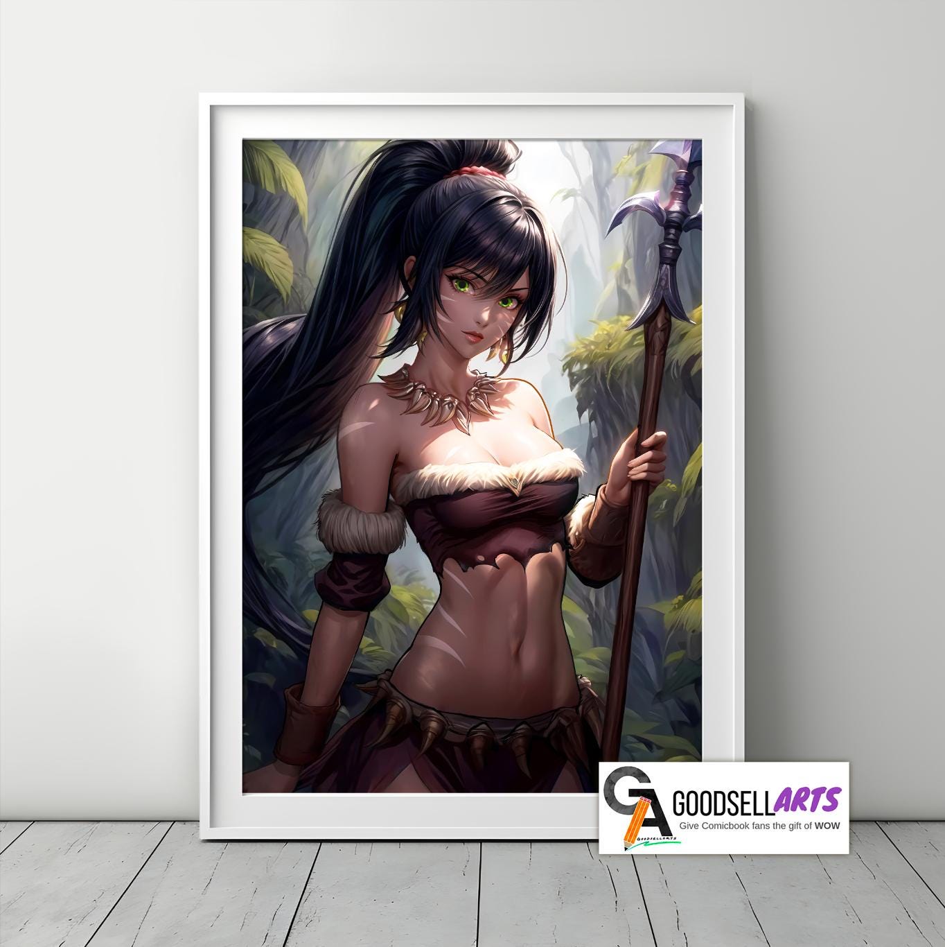 Nidalee League of Legends poster, LoL wall art print, Video Game room decor, League of legends gift, LoL fanart, Nidalee Champion gift